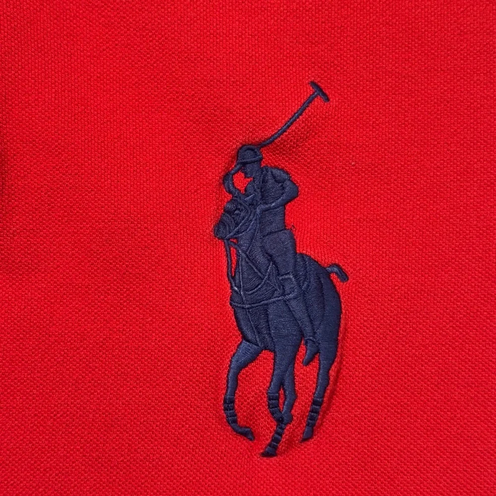Polo By Ralph Lauren Large Blue Big Pony Red Short Sleeve Mens XL